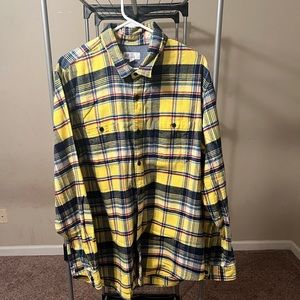 Gap brand Flannel Button Up (Multi-Color/Yellow)